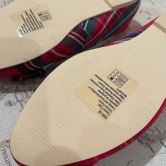 Janie & Jack Plaid Bow Flat Big Girls Size 2 NWOT - Picture 7 of 10